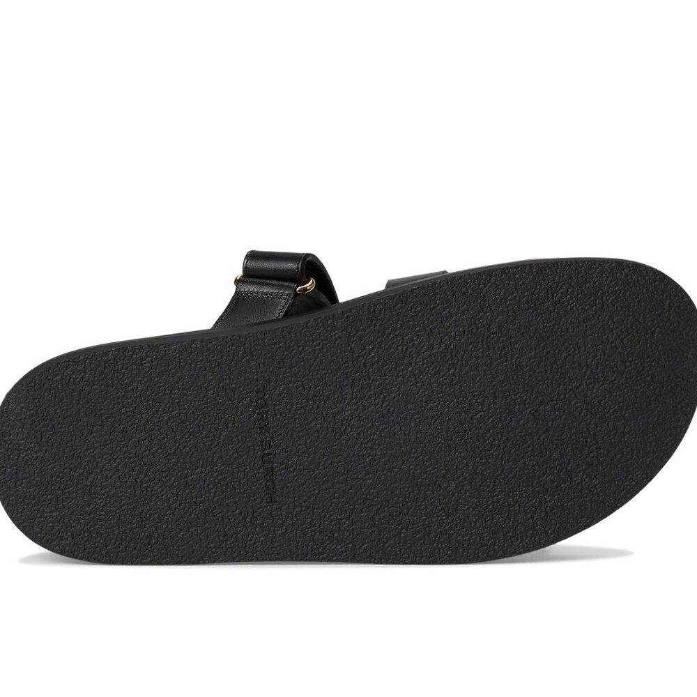 Tory Burch Ines Leather Sport Slide - Black - Picture 4 of 9